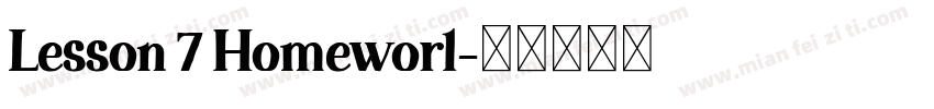Lesson 7 Homeworl字体转换